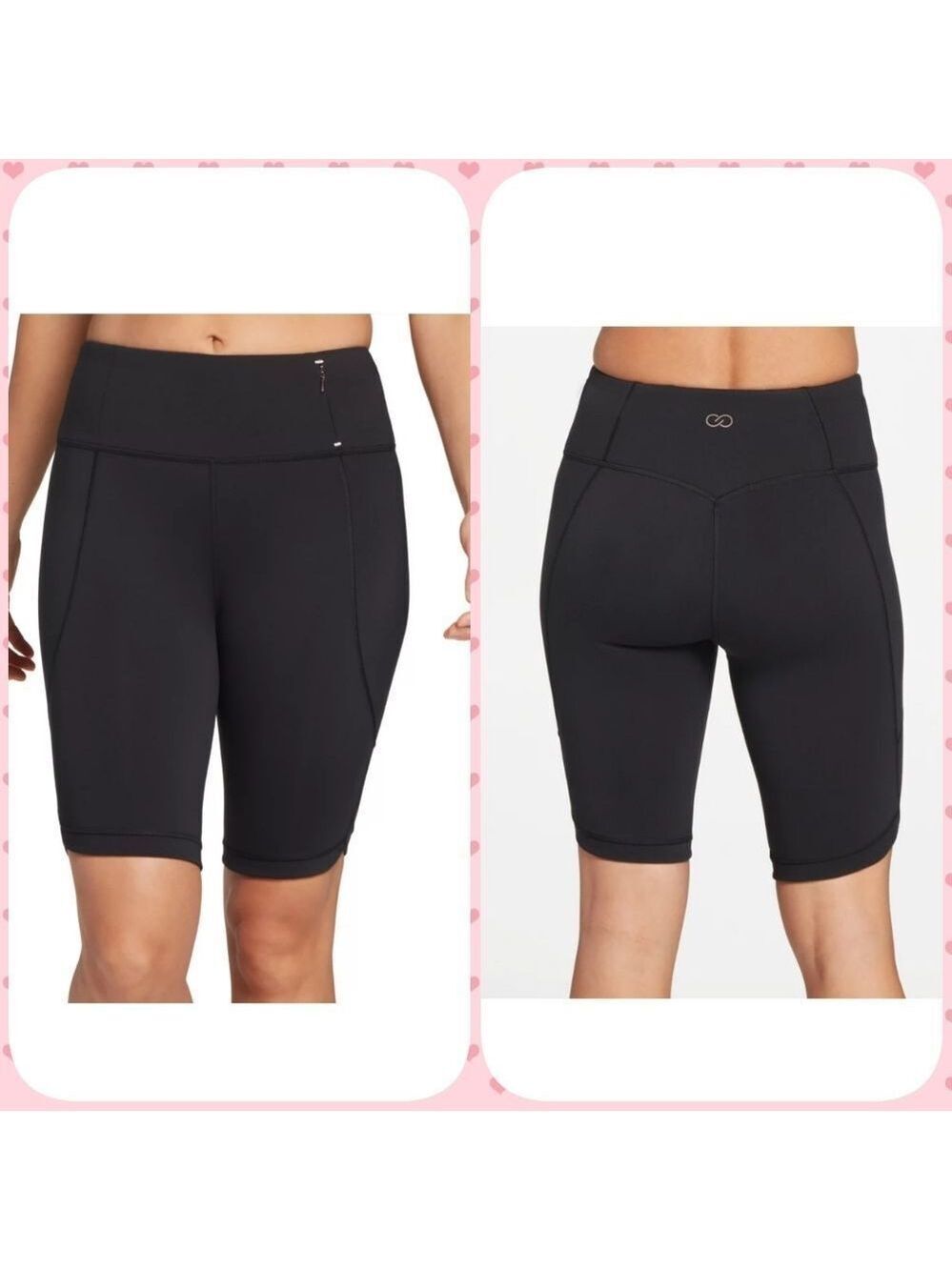 CALIA Women's Essential High Rise Bike Shorts Sz S